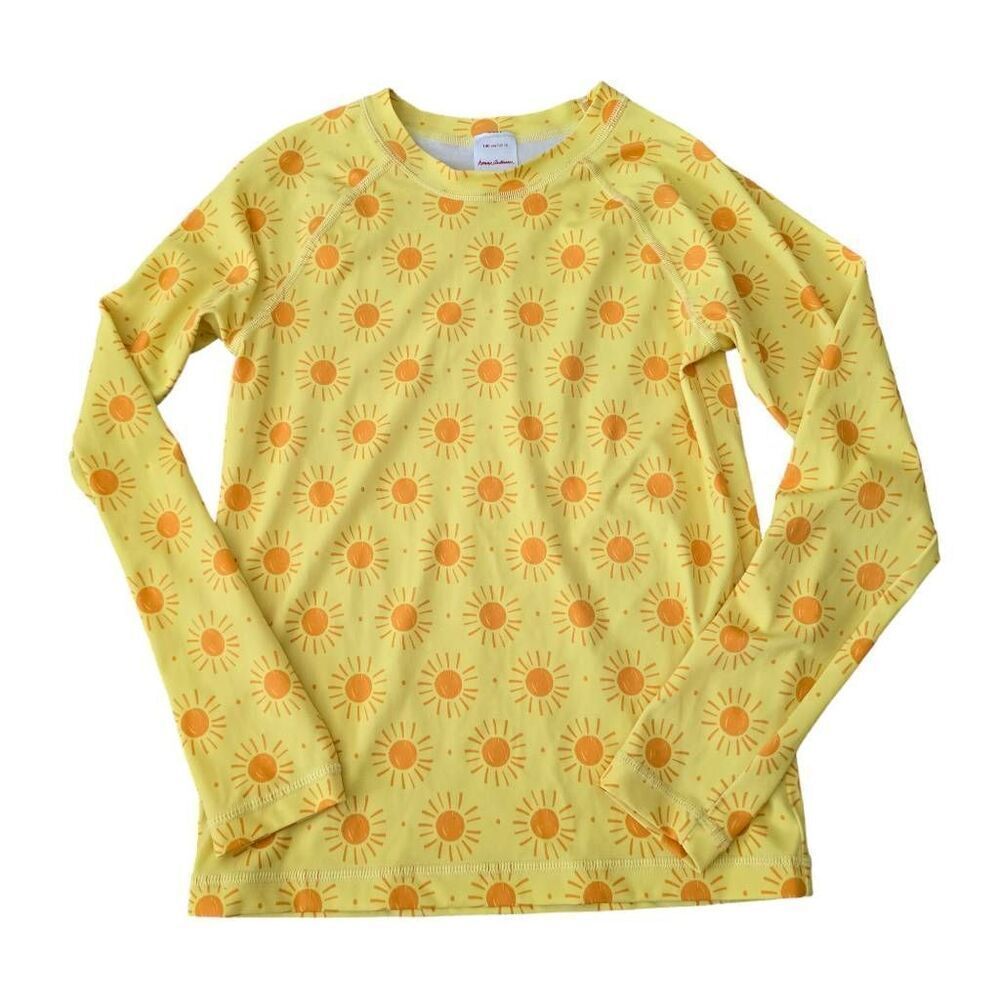 Hannah Anderson Sun Swim Top kids Girls 10 Multicolor‎ Long Sleeve Crew Neck